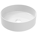 Saneux Sienna Round Gloss White Countertop Washbasin small Image 4