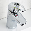 Bristan Java Cloakroom Basin Mixer Tap with Clicker Waste - Loop Lever Handle small Image 4