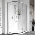 Roman Haven8 Sliding Offset Quadrant Shower Enclosure - 2 Door - Clear Glass small Image 4