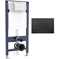 Crosswater Venue WC Frame with Dual Flush Concealed Cistern and Flush Plate - 497 x 1120mm small Image 4