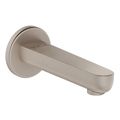 VitrA Root Round Straight Bath Spout with Flange - Wall Mounted small Image 4