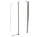Roman Haven6 Frameless Curved Inward Folding Shower Screen - 2 Panel - 910 x 1500mm small Image 4