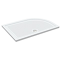 Roman Offset Quadrant Gel Coat Anti-Slip Shower Tray - White - 40mm High small Image 4