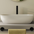 Vitra Recycled Oval Countertop Washbasin - 595 x 410mm small Image 4