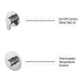Nuie 3-Outlet Concealed Thermostatic Mixer Shower Valve with Showerhead and 3 Body Jets small Image 4