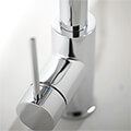Vado Zoo Modern Chrome Kitchen Mixer Tap with Curved Swivel Spout - Stick Handle small Image 4