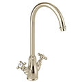 Vado Axbridge Traditional Kitchen Sink Mixer Tap with Swivel Spout - Crosshead Handles small Image 4