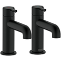 Bristan Altum Pair Of Basin Taps with Curved Spout - Short Handle - Deck Mounted small Image 4