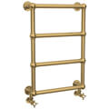 Vogue Ballerina Wall Hung Brushed Brass Traditional Towel Rail - Mild Steel - 498mm Width small Image 4