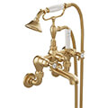 Vado Axbridge Traditional Wall Mounted Bath Mixer Tap with Shower Handset - Ceramic Handles small Image 4