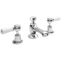 Hudson Reed Topaz 3 Hole Traditional Basin Mixer Tap with Pop-Up Waste - Lever Handles small Image 4