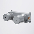 Flova Stream Wall Mounted 2-Hole Basin Mixer Tap with Concealed SmartBOX - Flat Handle small Image 4