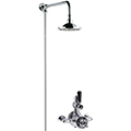 Nuie Traditional Exposed Thermostatic Valve with Rigid Riser Shower Kit small Image 4