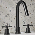 Bristan Cruzar Contemporary 3 Hole Basin Mixer Tap - Crosshead Handles - Deck Mounted small Image 4