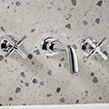 Bristan Cruzar Contemporary 3 Hole Basin Mixer Tap - Curved Spout - Wall Mounted small Image 4