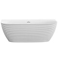 Crosswater Auriga Fluted Back To Wall Acrylic Bath - 1700 x 800mm small Image 4