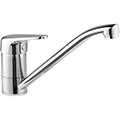 Deva Adore Contemporary Chrome Kitchen Sink Mixer Tap with Long Swivel Spout - Flat Handle small Image 4