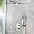 Bristan Tangram Thermostatic Concealed Shower Valve with Fixed Head and Handset Kit small Image 4