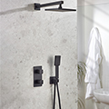 Bristan Cobalt Matt Black Concealed Thermostatic Shower Valve with Fixed Head and Handset small Image 4