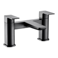 Joseph Miles Luxe Contemporary Bridge Bath Mixer Tap - Flat Handles and Spout - Deck Mounted small Image 4